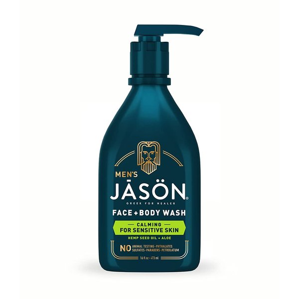 Jason Men's Calming 2-in-1 Face and Body Wash, 16 oz