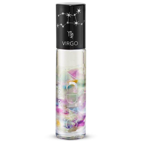 Blossom Zodiac Sign Roll-On Lip Gloss, Vanilla Scented + Moisturizing with Crystals, Made in USA, 0.20 fl. oz./5.9ml, Virgo