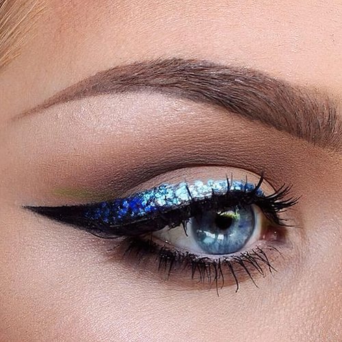 FOCALLURE Beam Eyeliner, Metallic Glitter Shimmer Eye Liner, Waterproof Liquid Eyeliner Pencil, Quick Drying, Sparkling Eye Makeup for Costume & Party, #03 GALAXY