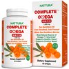Nattura Complete Omega 3-6-7-9, Pure Sea Buckthorn Oil, European Quality, from Unrefined, Cold Pressed Whole Sea Buckthorn Wild Berries - 1,200mg - 2 Bottles