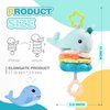Jollybaby Baby Musical Pull String Hanging Toy for Stroller Car Seat Crib Play Gym, Plush Stuffed Whale Toy for Carseat with Music Teether Crinkle Paper, Sensory Toy for 0-6-12-18 Months Baby Gift