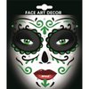 Day of the Dead Face Sticker Makeup Kit, 3 Packs Halloween Glitter Sugar Skull Roses Temporary Tattoos for Adults Women Men Kids, DIY Skull Full Face Mask Stickers for Halloween Party Cosplay Supplies