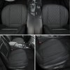 GIANT PANDA Premium PU Leather Front Car Seat Cover Protector Anti-Slip Bottom Seat Cover Fits 95% of Vehicles, Wrapping Around The Bottom (1 Pack - Black)