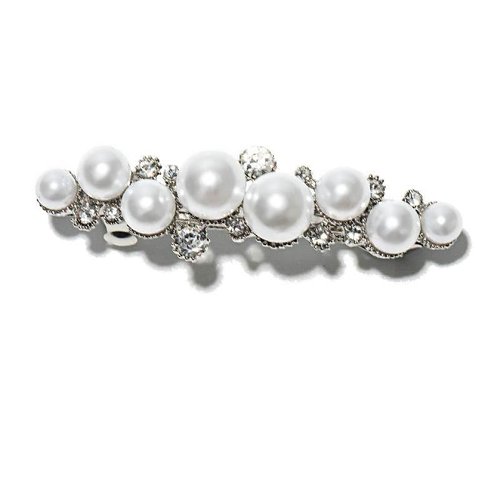 Vintage Pearl Wedding Hair Barrettes, Decorative Hair Clips French Crystal Hair Barrettes, Rhinestones Hair Pins Hair Accessories for Women Girls Bride Bridesmaid