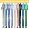 White Eyeshadow Stick, Blendable Creamy Eyeshadow Eye Brightener Stick, Waterproof Eyeshadow Pencil Long Lasting Crayon, Smooth Shimmer Eye Shadow Highlighter Eye Liner Makeup.#5 white shimmer
