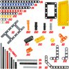 Habow 420pcs Technic-Parts -Pin-Connector Compatible with Lego-Technic, Technic-Beam Frame Plate Liftarm Wheels Tire Etc. MOC Replacement Pieces for Toy Building Sets