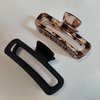 Nalodu Hair Claw Clips 5 Inch Unbreakable Square Rectangle Clip Clamp Neutral Colors for Thick Curly Long Hair Women - 2 Pack