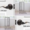 Probrico Interior Oil Rubbed Bronze Door Handle, Wave Style Passage Door Handles, Keyless Door Levers Lockset for Closet and Hallway (1 Pack, Modern)