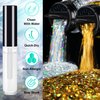 Holographic Chunky Glitter 50g Silver+50g Gold Body Glitter with Multi-Shapes 100g/3.52oz Sparkle Glitter for Body Face Eye Hair Makeup Glitter for Resin Project+Quick Dry Makeup Glue