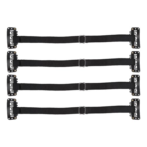 Facelift Bands with Clips, 4PCS Nylon Face Lifting Band with Hairclip Adjustable Elastic Facial Lift Belt Eye Wrinkle Removal Facial Lifting Belt for Women Facial Skin Tightening (Black)