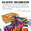 SAWINDA Boho Headbands for Women Wide African Headband Elastic Yoga Turban Hair Scarfs Workout Printed Hair Accessories for Women and Girls (Pack of 4)
