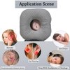 Wuronsa Ear Piercing Pillow for Side Sleepers with an Ear Hole for CNH and Ear Pain Ear Inflammation Pressure Sores, Cotton O-Shaped Side Sleeping Pillow, Ear Guard Pillow