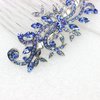 Faship Gorgeous Blue Crystal Floral Hair Comb