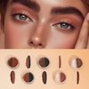 Waterproof Eyebrow Pomade and Dual-ended Eyebrow Brush, Eyebrow Stamp Pencil Kit for Eyebrows Makeup (Light Brown+Brown Gel)