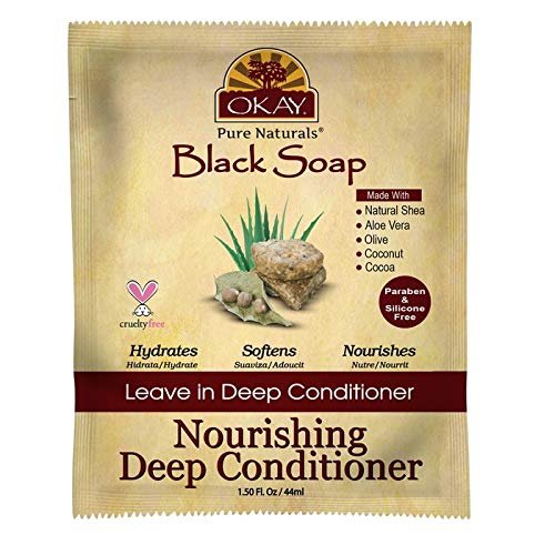 Okay Black Soap Leave in Nourishing Deep Conditioner, 1.5 Ounce (2 Pack)