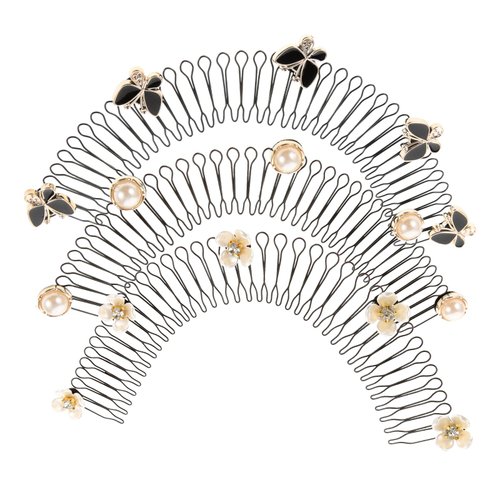 Beavorty 3pcs Hair Comb Organizer Hair Finishing Fixer Clip Hair Accessories Hair Pin Comb Hair Clip U Shape Hair Comb Hairpin Invisible Hair Finishing Fixer U Shape Hair Pin