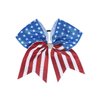 Patriotic Flag Cheer Bow Hair Rope Tie Ponytail Holder Cheerleader Girls JHN12 (Glitter Bow-A)
