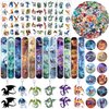 YYMYMGJ 98PCS Dragon Birthday Party Favors Dragon Party Supplies Decorations Dragon Themed Slap Bracelets Stickers Dragon Button Pins Acrylic Dragon Key Ring Temporary Tattoos