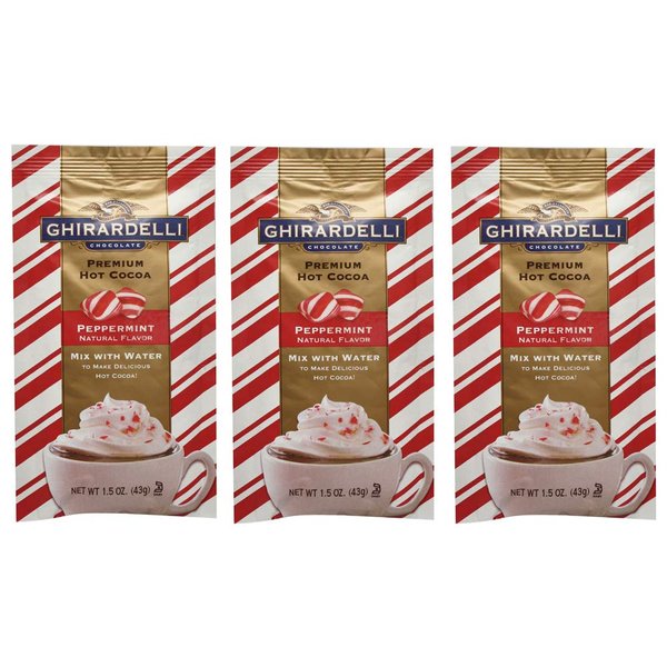 Ghirardelli Premium Peppermint Hot Cocoa Mix, 3-pack