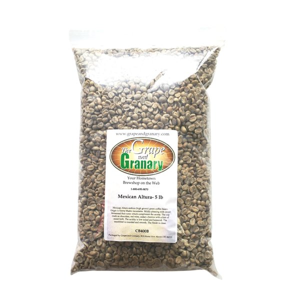 Mexican Altura unroasted Coffee Beans (5LB)
