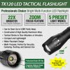 EcoGear FX LED Flashlight - Mini Camping Flashlight with High Lumens, 5 Light Modes, Zoomable Beam - Bright Tactical Flash Light for Outdoor Home and Emergency (1)