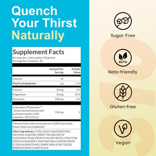 310 Hydrate Wildberry Electrolytes Powder Packets - No Sugar Hydration Packets with Key Vitamins & Minerals - Keto Friendly - Tasty Sugar Free Electrolyte Drink - 30 Single Servings