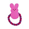 Peeps for Pets Plush Bunny Rope Pull Toy for Dogs Squeaker Dog Toy, Pink/Purple, Dog Toy is a Fun and Cute Way to Entertain Your Pet