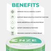 NZE Caffeine Free Nootropic Pouches (Spearmint) - Nootropic Pouches with Alpha GPC, L-Tyrosine & L-Theanine - No Sugar or Artificial Sweeteners - 15 Nicotine Free Pouches Per Can - 5 Pack