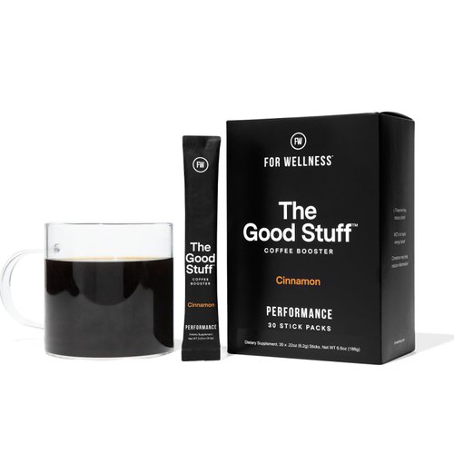 For Wellness The Good Stuff™ Performance Blend (30 Travel Packets), Non-Dairy Coffee Supplement with Collagen, L-Theanine and Himalayan Pink Salt – Improves Focus and Increases Energy