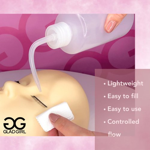 GladGirl Lash Bath Bottle for Washing Natural Lashes Before Applying False Eyelash Extensions - 250ml