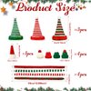 Mystella 12 Pcs Mini Christmas Hats and Scarves - Tiny Knitted Santa Hat and Scarf Set for Crafts, DIY Projects, Wine Bottle Decor, and Christmas Tree Ornaments