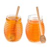 BLUE TOP 20PCS Wooden Honey Dipper Stick 6 Inch Individually Wrapped Honey Stirrer Stick,Honeycomb Sticks,Honey Wand for Honey Jar Dispense Drizzle Honey and Wedding Party Favors Gift.