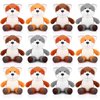 Chalyna 12 Pcs Cute Stuffed Animal Toy 4 Inch Mini Plush Turtle Puppy Dog Pig Ornaments Stuffed Doll Keychain Handbag Pendant for Birthday Party Favors DIY Home Decoration (Fox Style)