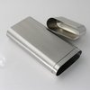 CNFLASK Stainless Steel Triple Cigar Case Cigar Tube Pocket Cigar Holder (Brush finish) (Stainless Steel, Brushed)