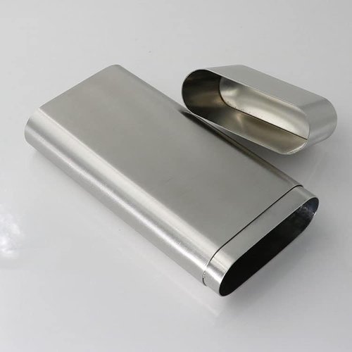 CNFLASK Stainless Steel Triple Cigar Case Cigar Tube Pocket Cigar Holder (Brush finish) (Stainless Steel, Brushed)
