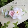 Fangsen Wedding Rose Flower Hair Comb Bridal Headpiece Floral Hair Accessories for Brides and Bridesmaids (FS-231)