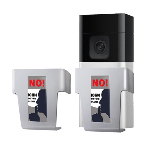 Do Not Disturb Doorbell Button Cover, Please Do Not Ring Signs, Suitable for Undisturbed Napping, Baby Sleep, and Dog Barking 2 Pack 6 Interchangeable Stickers（Wide Video Cover）