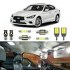 LIGHSTA 10PCS Super Bright White LED Interior Light Kit Package for Infiniti Q50 2014 2015 2016 2017 2018 2019 2020 + License Plate Lights and Install Tool