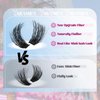 Yawamica Individual Lashes Clusters Wispy Eyelash Extension 12-18mm Mix 80D 100D Volume Eyelash Clusters D Curl 280pcs Cluster Eyelash Extensions Fluffy Cluster Lashes DIY Lash Extension by Self