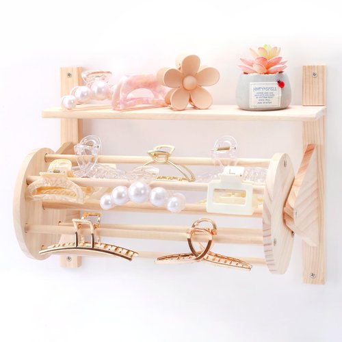 SNOWSTAR Claw Clip Organizer Holder,360-Degree Rotating Claw Clip Holder and Storage,Hair Clip Organizer Display Stand