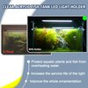 Aquarium Light Riser Adjustable, Clear Acrylic Fish Tank LED Light Stand Aquarium Lamp Holder Bracket Kit 2pcs Transparent Support for Width 2.5-4.4 Inches Light with Extendable Bracket