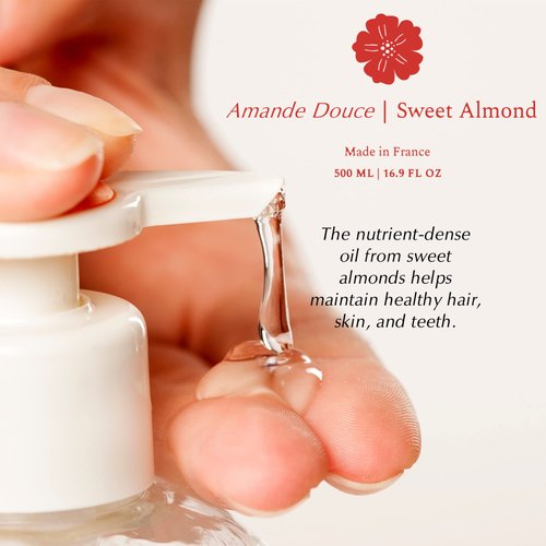 Luxury Hand Soap by Provence Santé 16.9 oz - Liquid Hand Soap for Bathroom, French Soap with Moisturizing with Sweet Almond Oil, Sweet Almond Scent - Liquid Soap Bottle with Pump