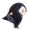 mannequin head human hair 100% man mannequin head doll head hair stylingHairdressing practice, cutting and dyeing hair hair mannequin head (Bearded black)