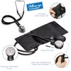 NOVAMEDIC NM-9170-BK Professional Aneroid Sphygmomanometer Blood Pressure Machine and Stethoscope Set, Universal Adult Size Cuff Arm, Manual Emergency BP Monitor Kit with Carrying Case, Black