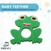 Gadgetime USA Silicone Baby Teether - Frog Teething Relief Toys for Babies 3-36 Months, Toddlers, Girls & Boys - Stimulating & Soft Soothing - BPA Free