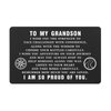 ABNTY Grandson Gifts, Grandson Graduation Cards, Grandson Wallet Card, Inspirational Quote Message Gift for Grandson