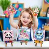 4pc Animal Paint by Numbers Kit for Kids Beginner Paint by Number Kits Age 4-8 Painting Kits for Kids Ages 8-12 Girls Framed Canvas Paint by Number Animals Drawing Kit Color by Number Kids 8x8 Inch