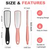 IAPPADORE 2 Packs Foot Files, Professional Double-Sided Callus Remover Foot Rasp, Surgical Stainless Steel Foot Scrubber for Wet Dry Feet, Foot Grater Tool with Handle for Smooth Feet