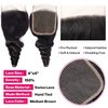 Loose Wave Bundles with Closure (16 18 20 +14) Wet and Wavy Brazilian Virgin Ocean wave Human Hair 3 Bundles with 4x4 Lace Closure with Baby Hair Free Part Loose Deep Wave Human Hair Extensions