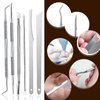 Ingrown Toenail Pedicure Tool Kit(7pcs), Nail Manicure Kit Stainless Steel Nail Care Treatment for Nail Correction Polish Pain Relief